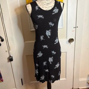 Elegant Black Floral Dress